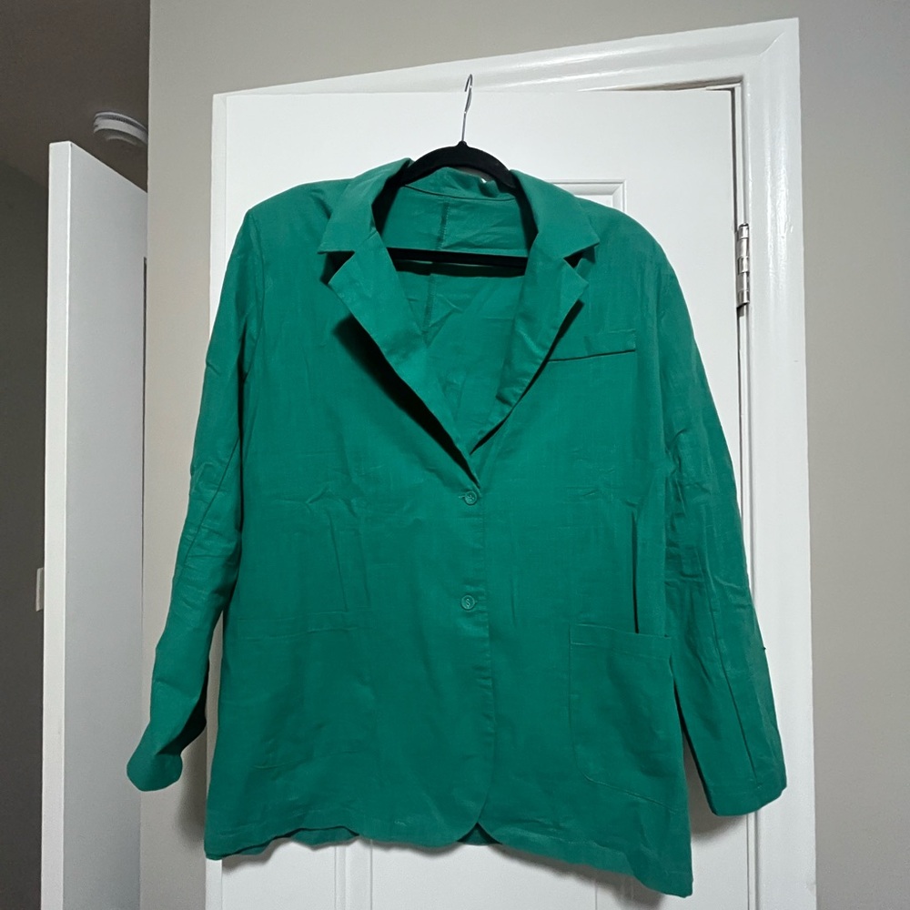 Green Blazer Jacket - light weight